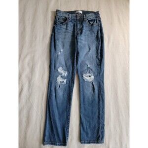 Judy Blue Jeans Womens 5 28x29 Boyfriend Distressed Stretch Mid Rise Modern
